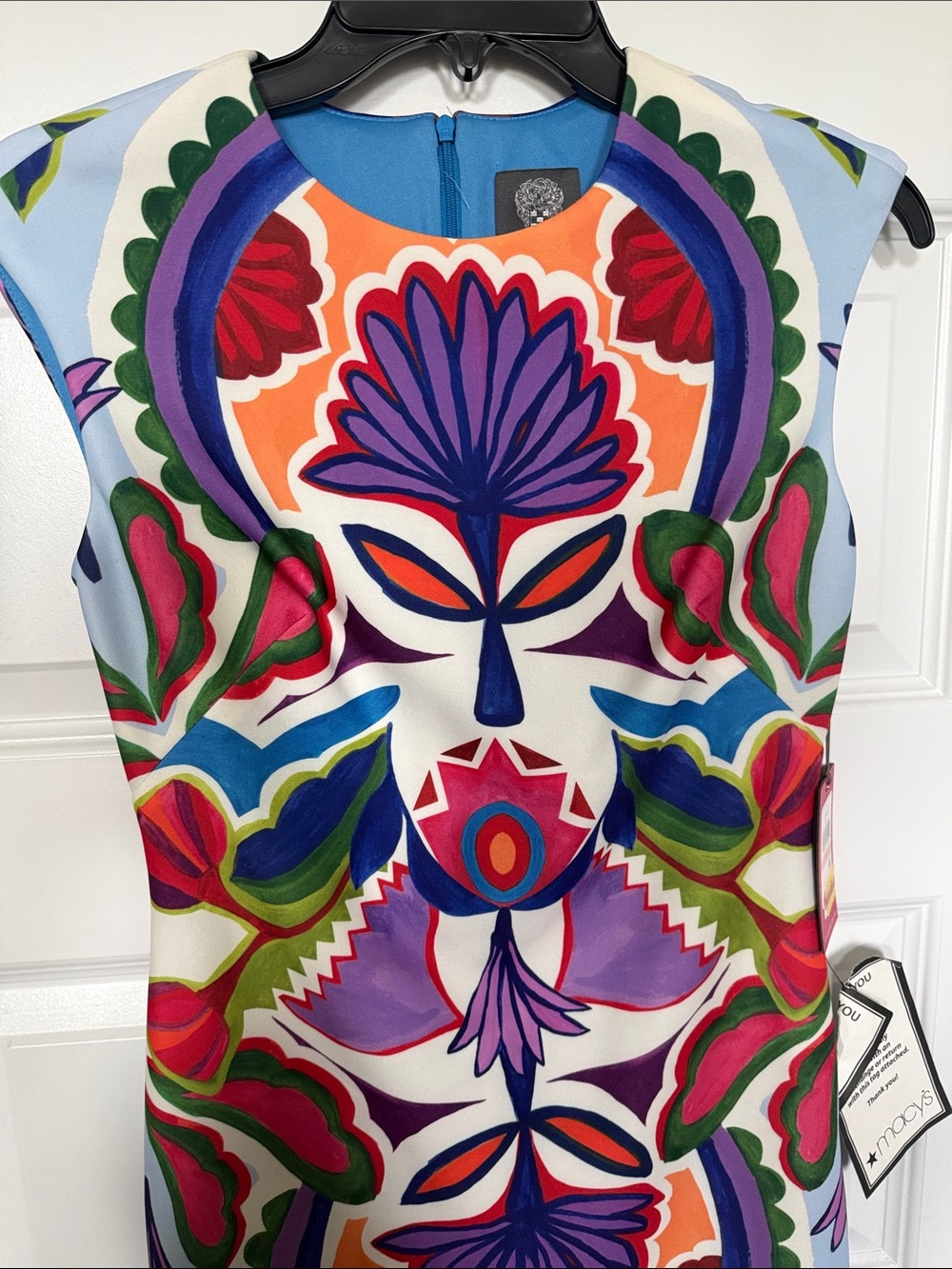 NWT Vince Camuto Multi-Color Floral Print Midi Sheath Dress sz2P - Picture 4 of 8